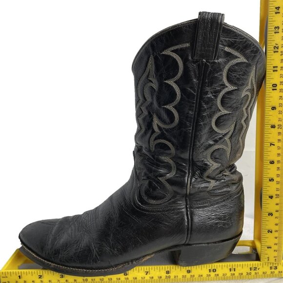 Tony Lama 1509 Vintage Gold Label USA Leather Western Cowboy Boots Men's 10 D - Picture 13 of 15